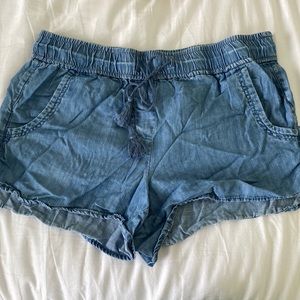Womens Pull On Jean Shorts. size small